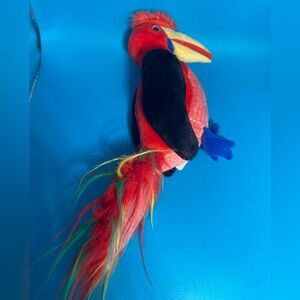 Vintage Frills Ty Beanie Baby Red Parrot 1991